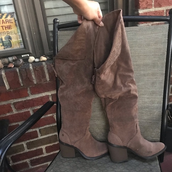 Groove OTK Tan Faux Suede Boots - Picture 1 of 5